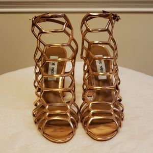 Steve Madden Rose Gold Strappy Sandals